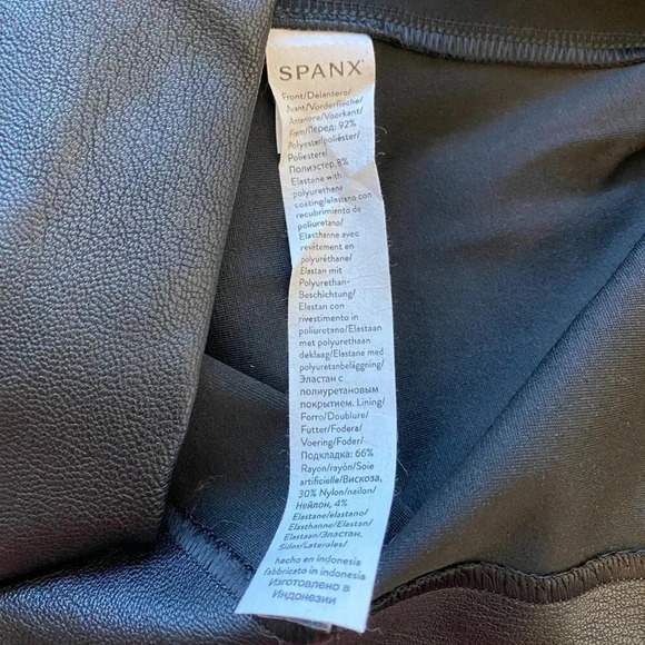 NWT Spanx Leather-Like Combo Fitted Sheath Dress Womens Medium Luxe Black 20393R - Picture 15 of 16